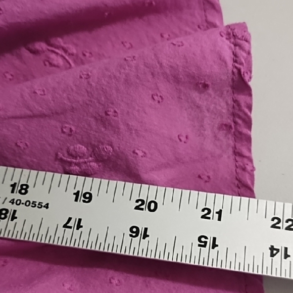 Free People Raspberry Boho Cotton Crochet Ruffled Dobby embroidered Blouse Top - Picture 5 of 13